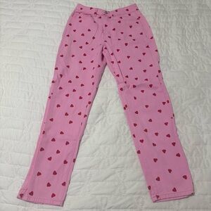 Pink and Red Hearts Jeans